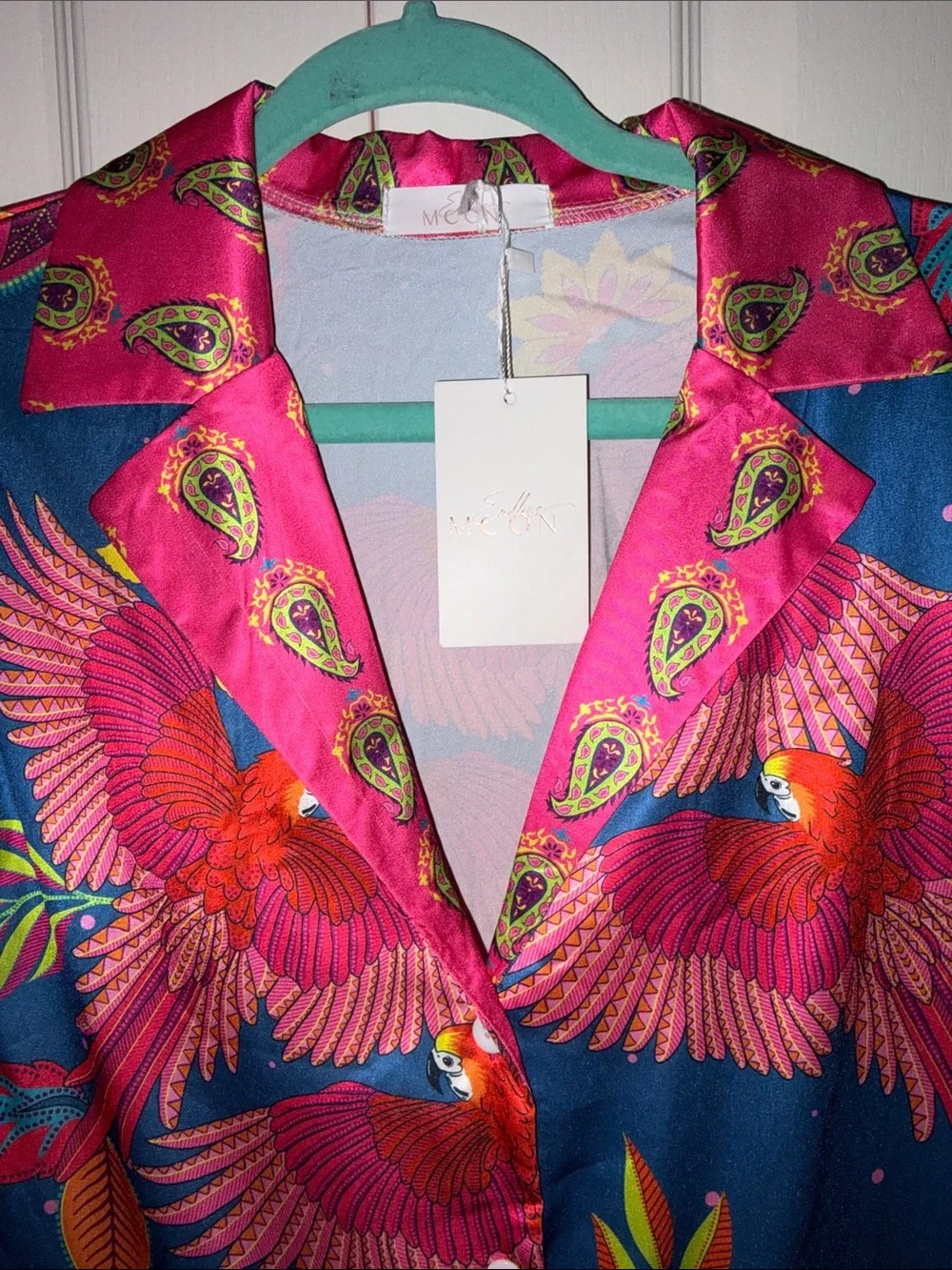 ENDLESS MOON TROPICAL BIRD RESORT JUMPSUIT size S